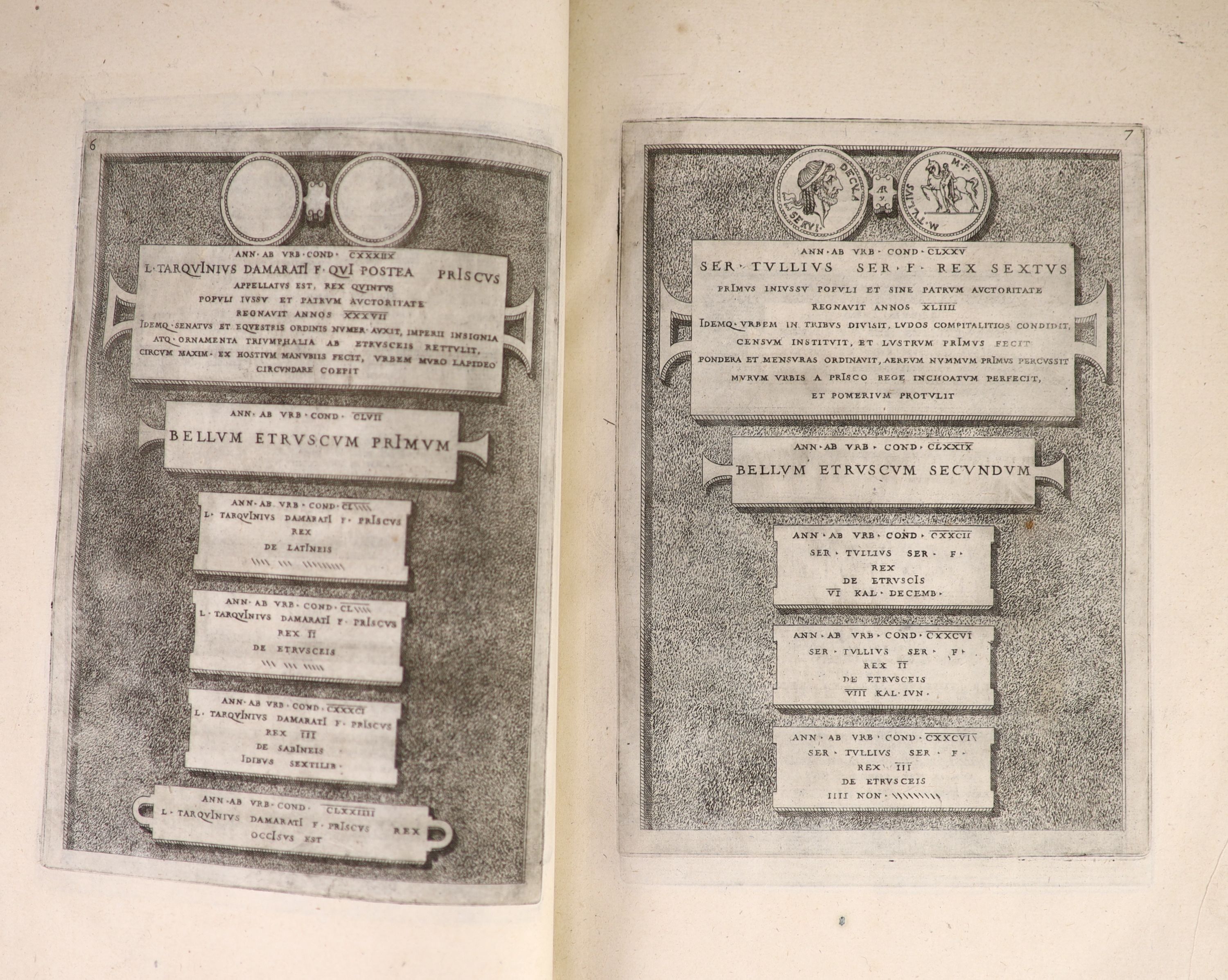 Goltzius, Hubert - Romanae et Graecae Antiquitatis Monumenta, e Priscis Numismatibus Eruta ... pictorial engraved title (by Rubens), pictorial engraved supplementary title